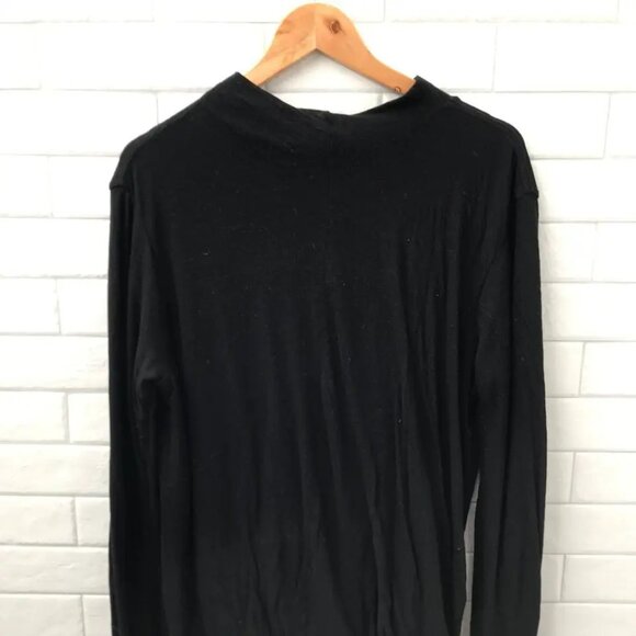 MASAHIKO MARUYAMA Mens Self-Lined Layer Black Sweater Knit Jersey Shirt, Size M - Picture 8 of 16